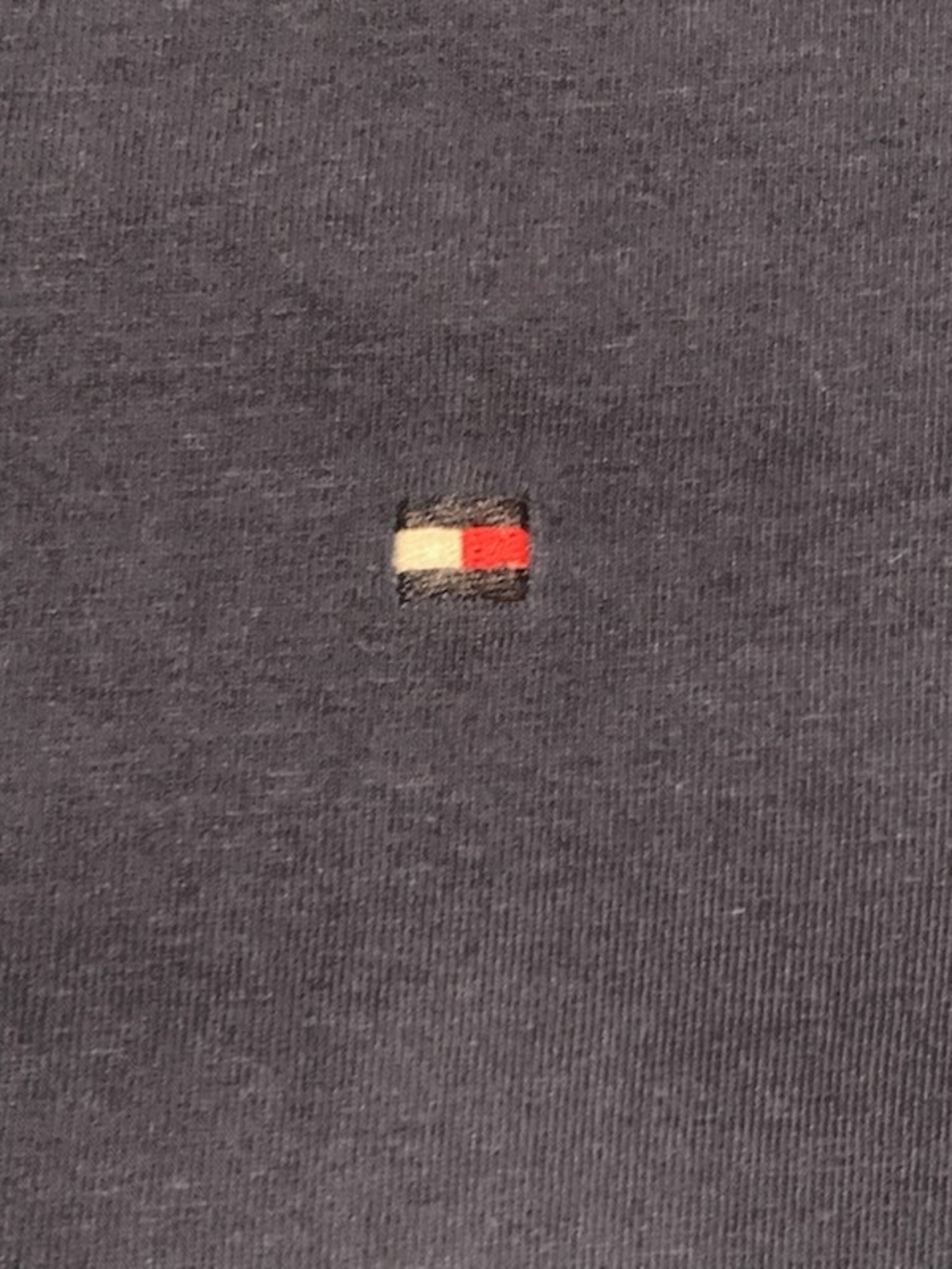 Tommy Hilfiger Womens Navy Short Sleeve Tee with White Trim and Shoulder Buttons - Picture 3 of 5